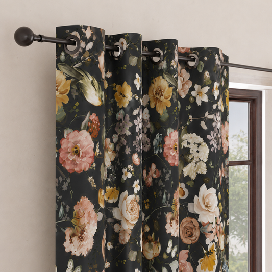 Tenda Arredo da Interno a Pannelli con Anelli Floreale 06 01