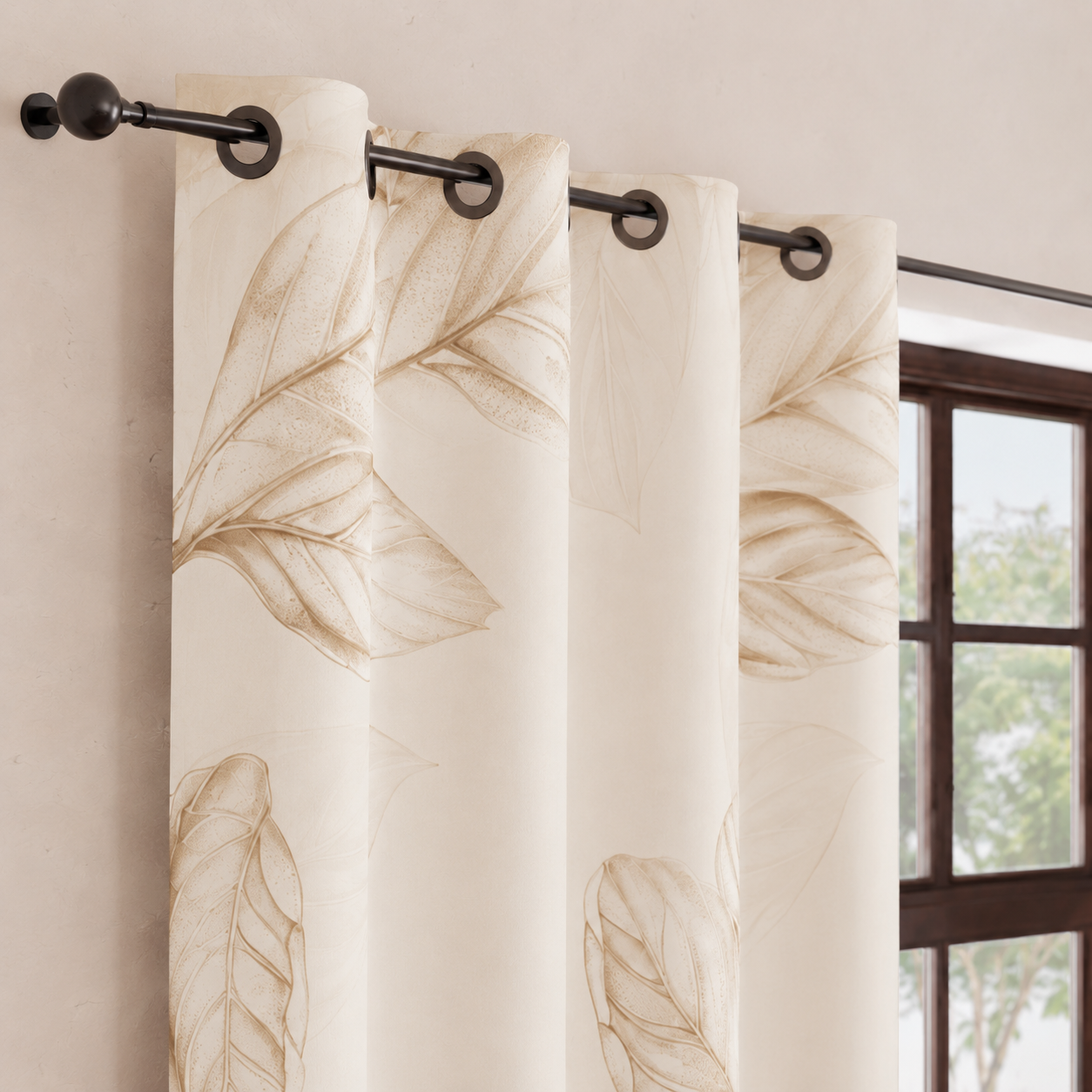 Tenda Arredo da Interno a Pannelli con Anelli Floreale F150