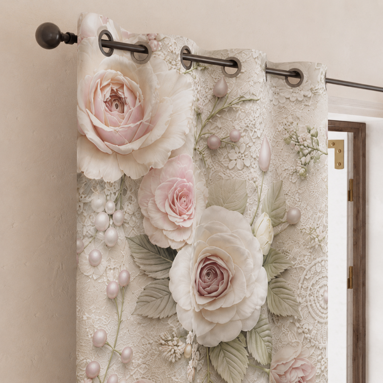 Tenda Arredo da Interno a Pannelli con Anelli Shabby 334