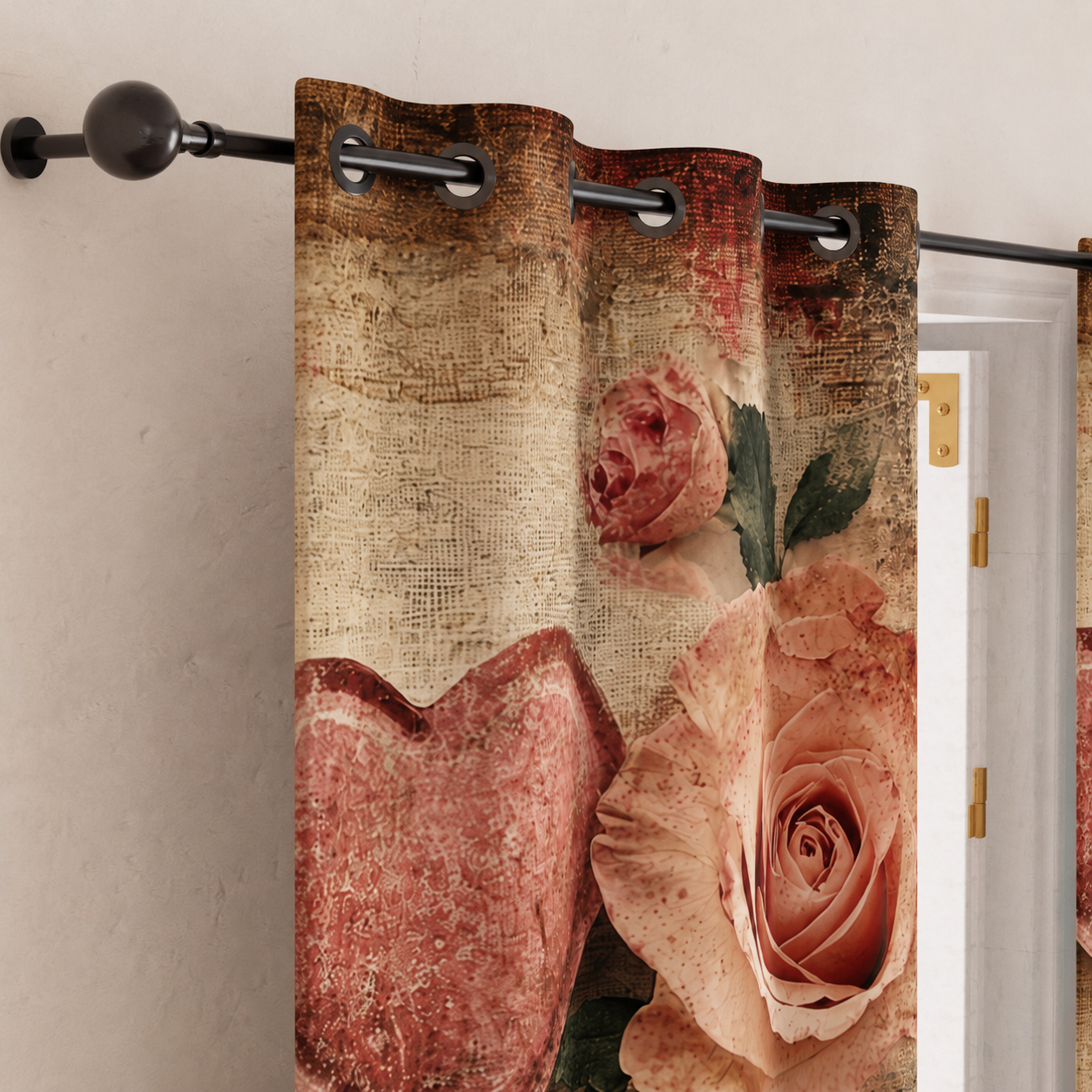 Tenda Arredo da Interno a Pannelli con Anelli Shabby 332