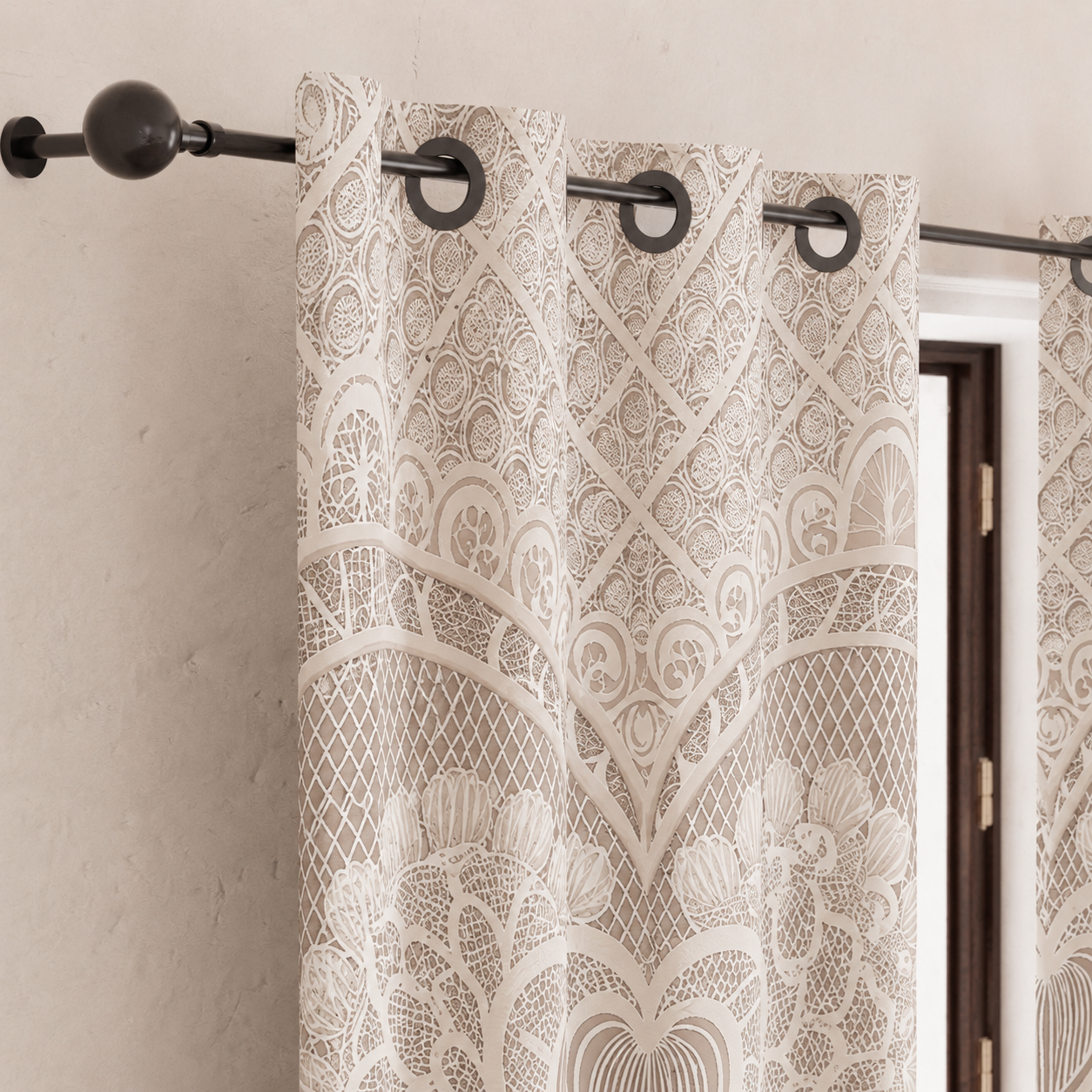 Tenda Arredo da Interno a Pannelli con Anelli Shabby 321