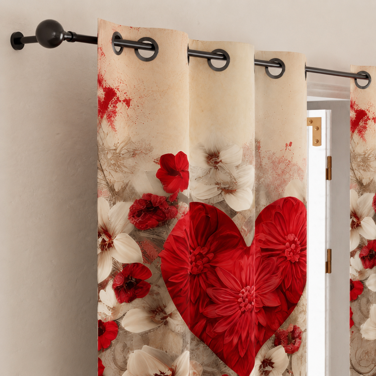 Tenda Arredo da Interno a Pannelli con Anelli Shabby 338