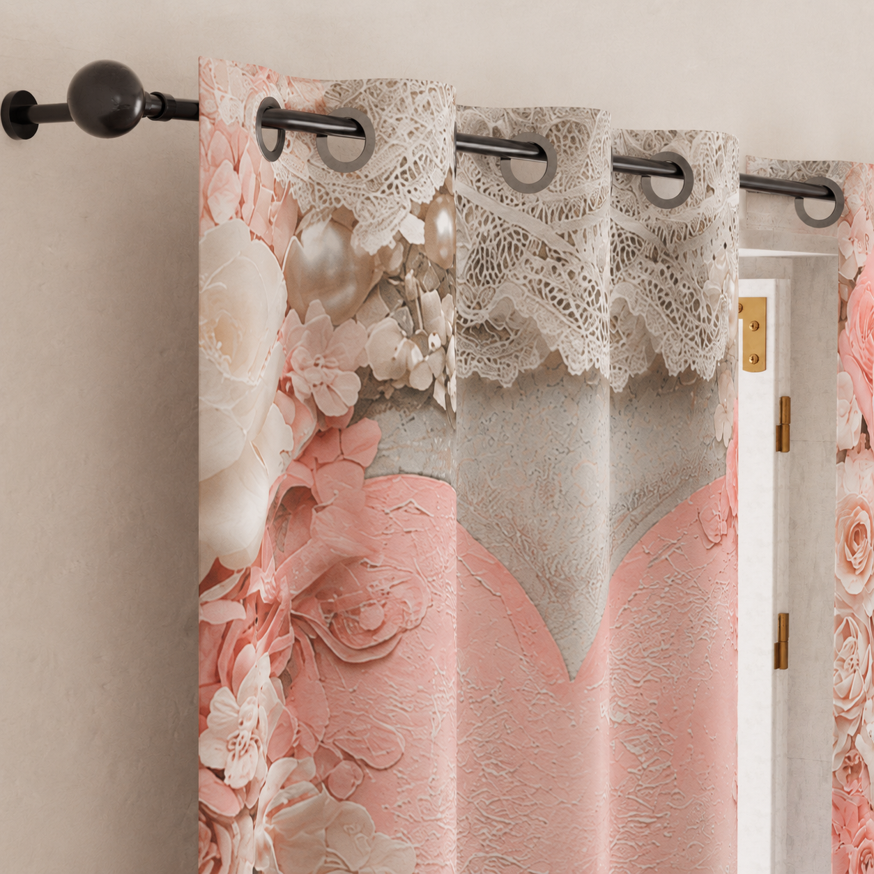 Tenda Arredo da Interno a Pannelli con Anelli Shabby 335