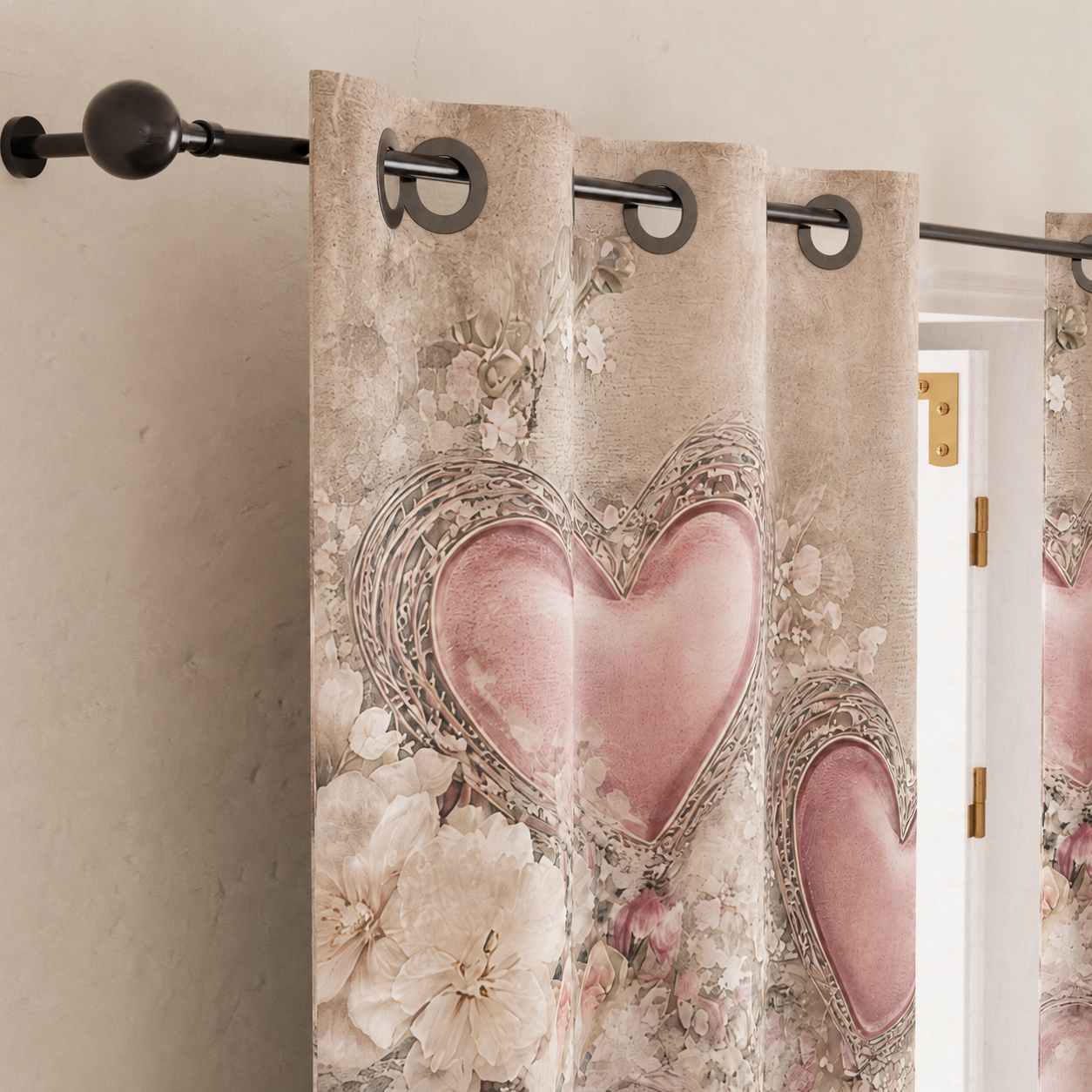 Tenda Arredo da Interno a Pannelli con Anelli Shabby 343