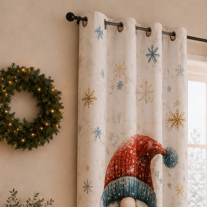 Tenda Arredo da Interno a Pannelli con Anelli 25 Xmas 14