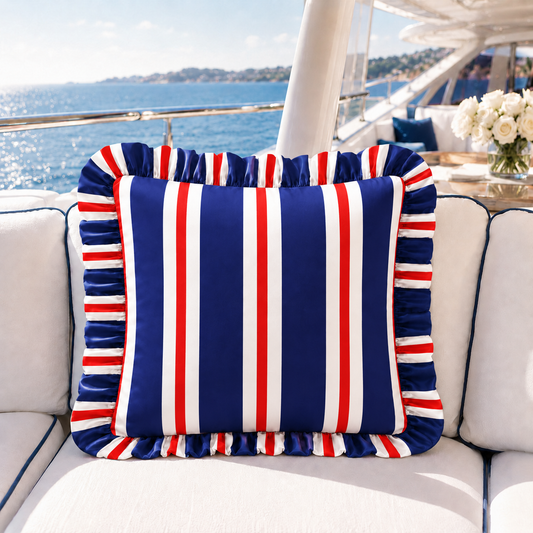 Cuscino Arredo con Rouches Mille Righe 14