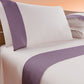 Draps unis en satin de coton avec queue de rat rose poudré