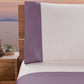 Draps unis en satin de coton avec queue de rat rose poudré