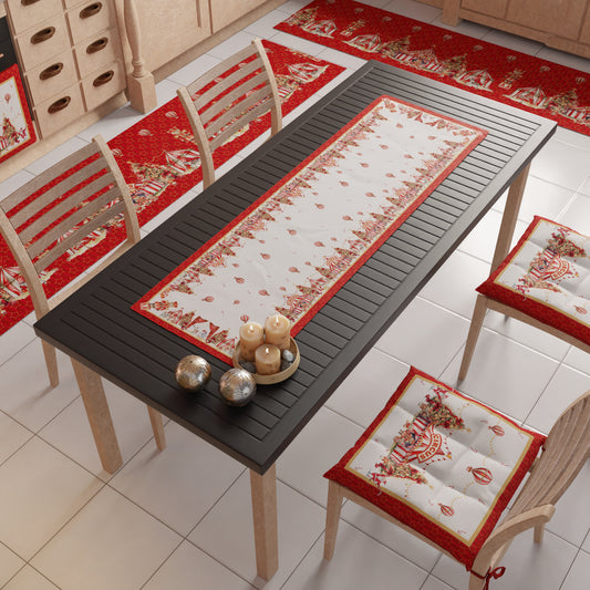 Chemins de Table de Noël, Chemin de Table de Noël, Nappe Chemin de Table de Noël, Chemin de Table Cuisine Cirque