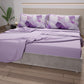 Lenzuola in Cotone, Completo Letto con Federe in Stampa Digitale Geo Cerchio Lilla