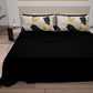 Lenzuola in Cotone, Completo Letto con Federe in Stampa Digitale Geo Cerchio Nero Oro