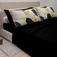 Lenzuola in Cotone, Completo Letto con Federe in Stampa Digitale Geo Cerchio Nero Oro