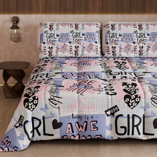 Duvet, Double Quilt, Single, Square and Half, Girl Cool