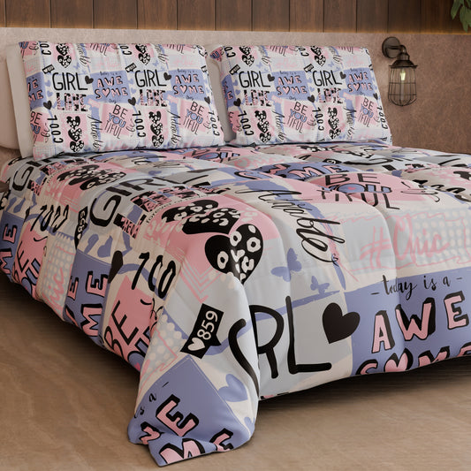 Duvet, Double Quilt, Single, Square and Half, Girl Cool