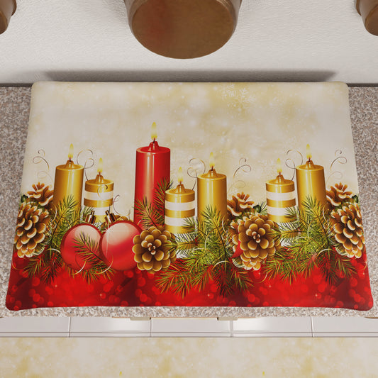 Housse de plaque de cuisson de Noël pour cuisine en impression numérique Bougies