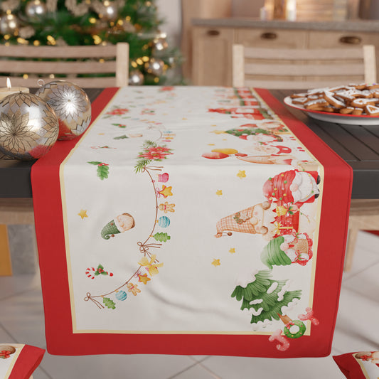 Chemin de table de Noël, chemin de table de Noël, nappe chemin de table de Noël, chemin de table de cuisine Gnome