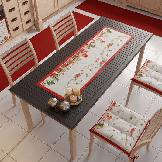 Chemin de table de Noël, chemin de table de Noël, nappe chemin de table de Noël, chemin de table de cuisine Gnome