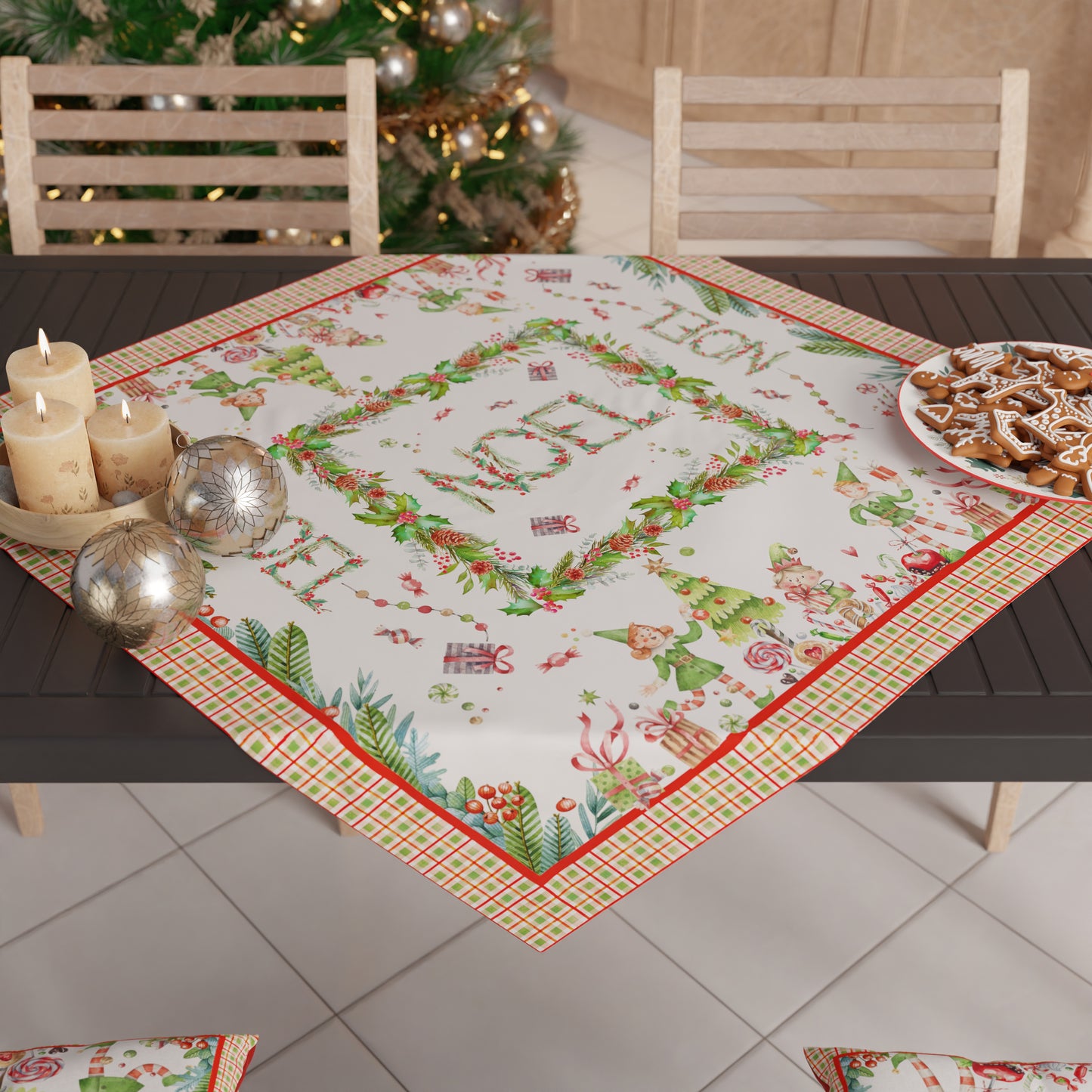 Centrotavola Natalizio per Cucina in Stampa Digitale Noel