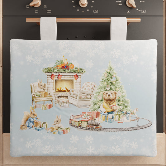 Housse de four de Noël pour cuisine en impression numérique Neige