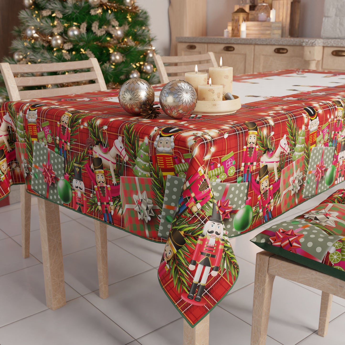 Tovaglia Natalizia Antimacchia Soldatini Copritavolo Natale Made in Italy | PETTI