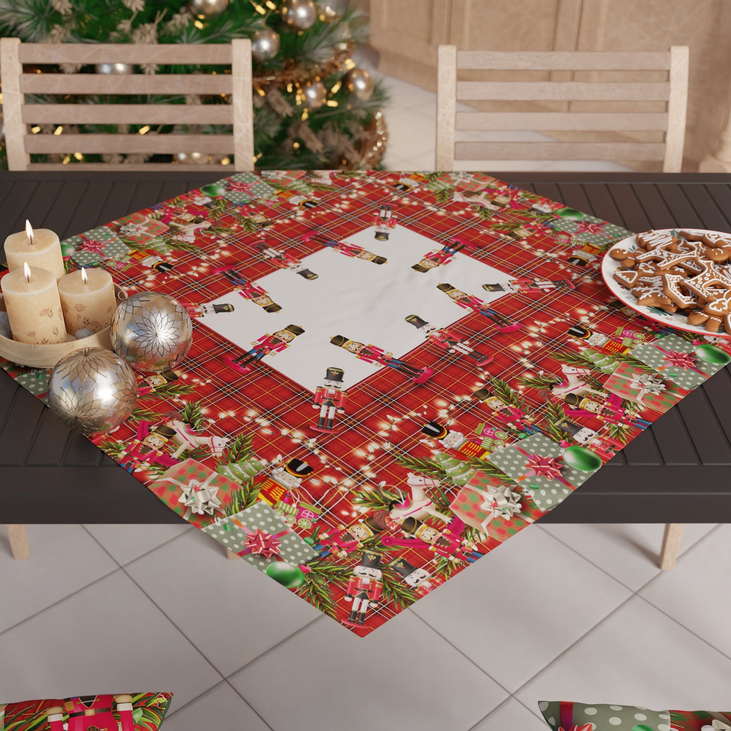 Centre de Table de Noël pour Cuisine en Impression Digitale Soldats
