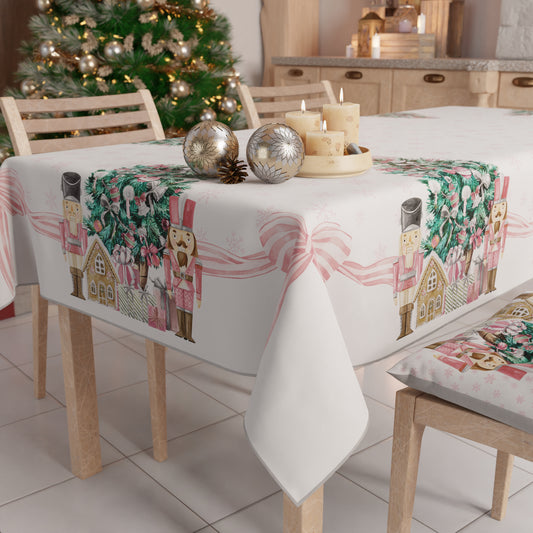 Tovaglia Natalizia Antimacchia Soldatini Rosa Copritavolo Natale Made in Italy | PETTI