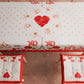 Tovaglia di San Valentino da tavola Antimacchia, Copritavolo per San Valentino da Cucina Amour