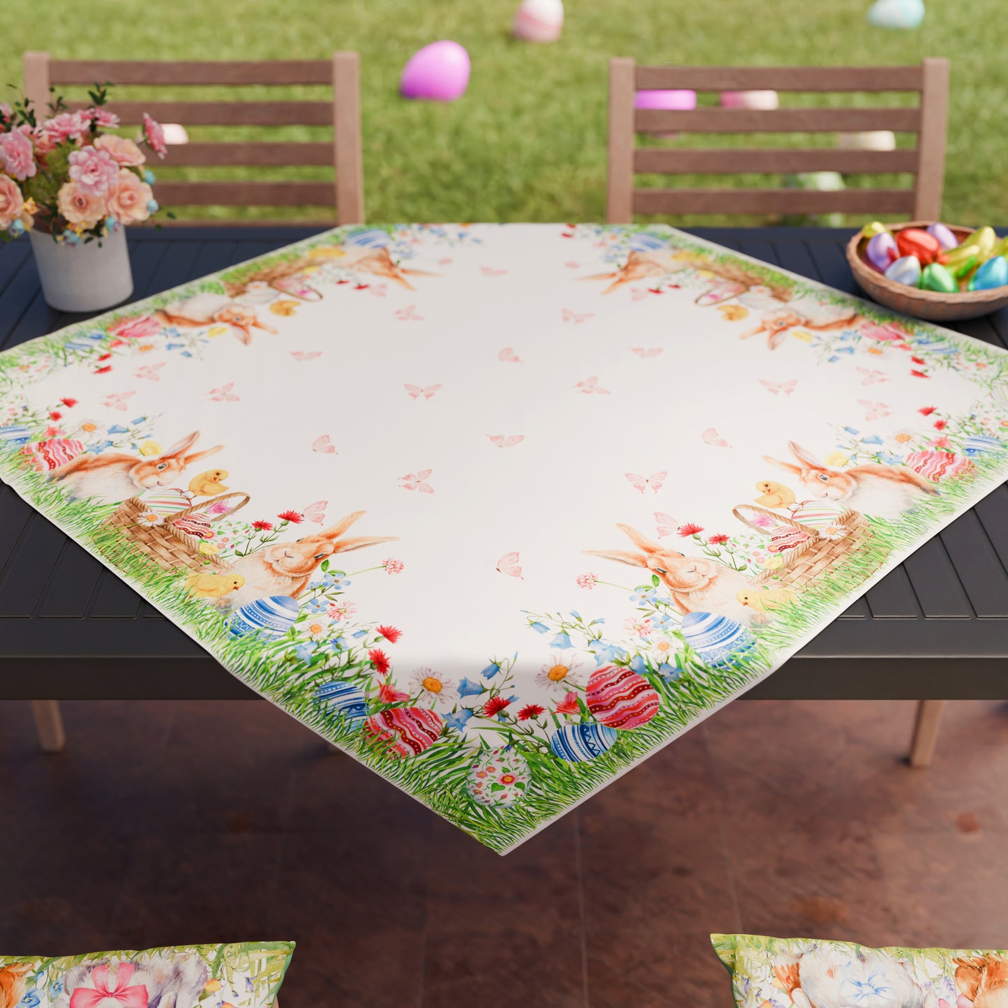 Easter Centerpiece for Kitchen in Bunny Digital Print
