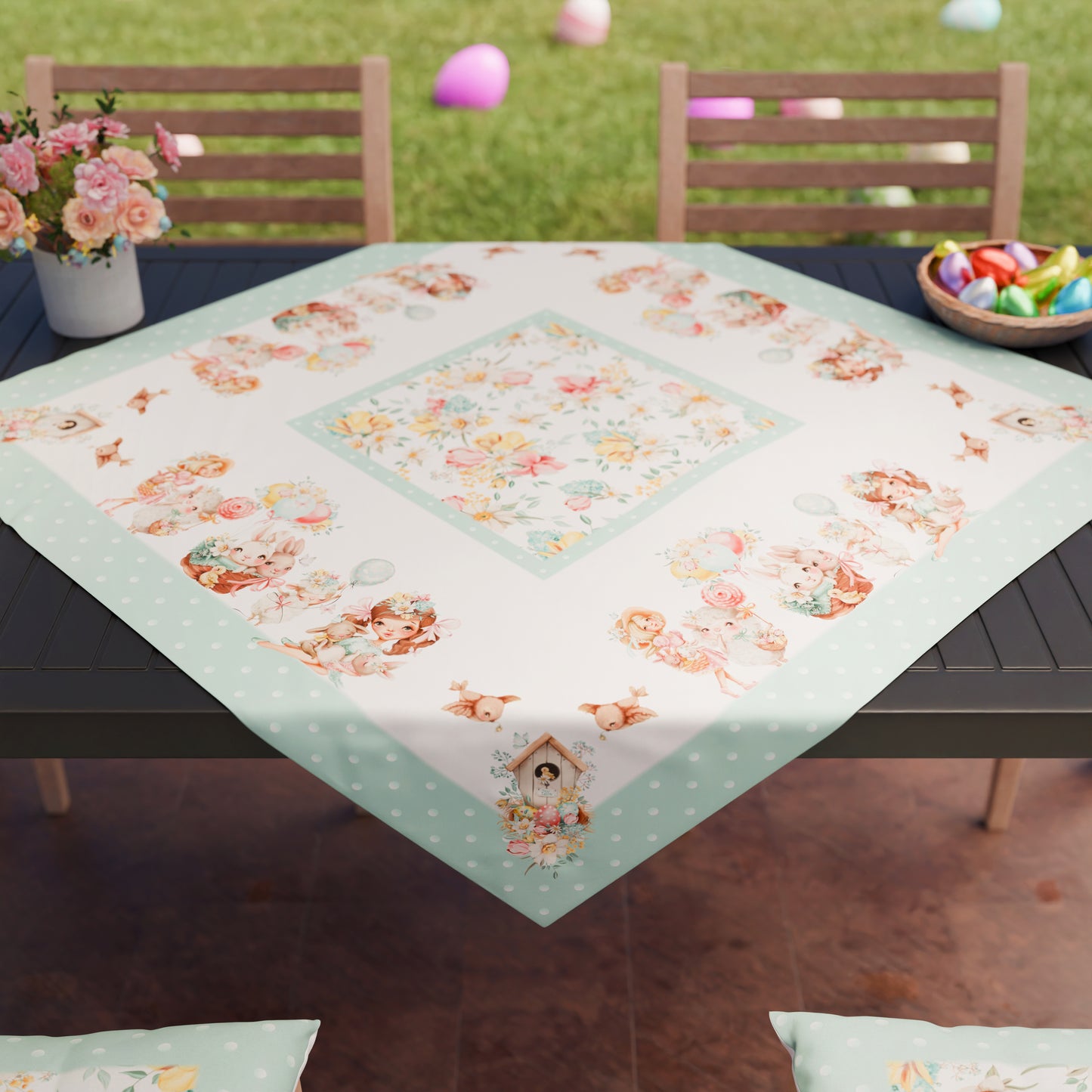 Centre de table de Pâques pour cuisine en impression numérique Dolly