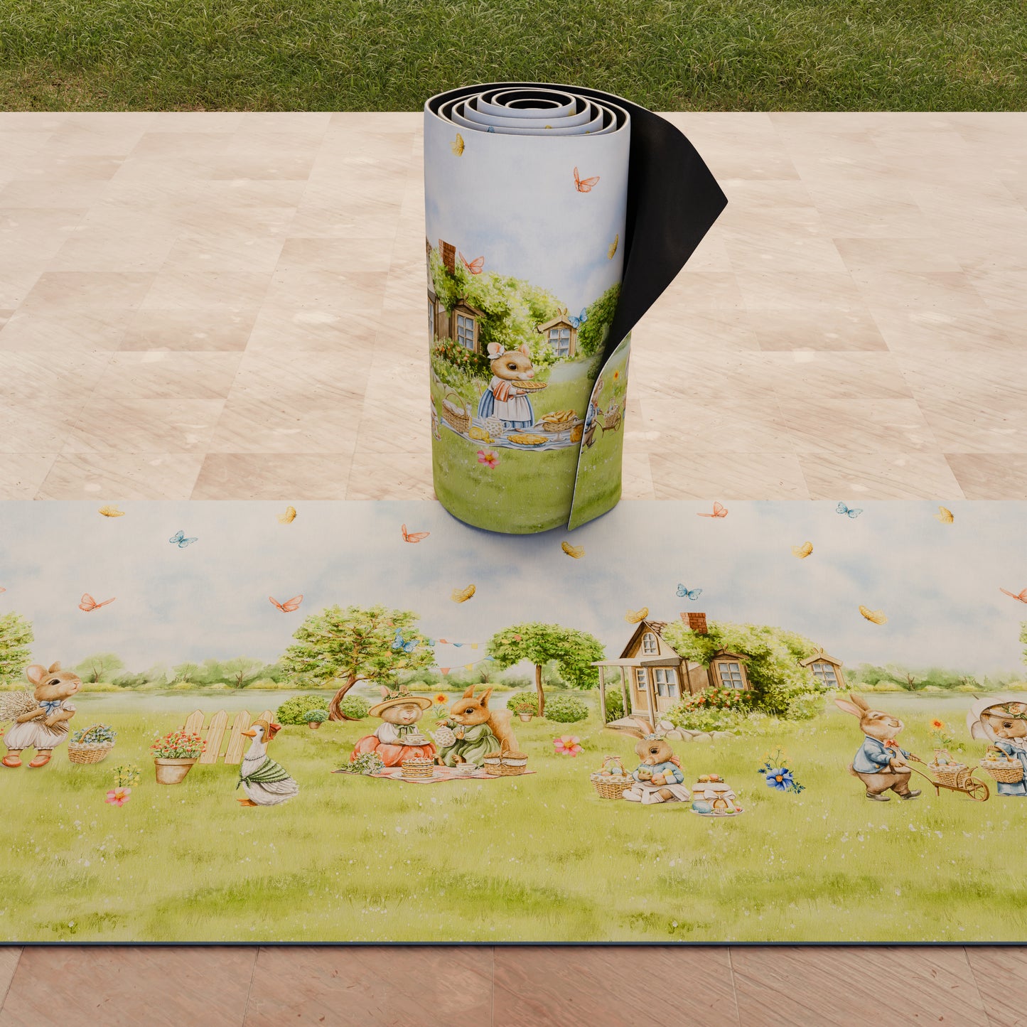 Tapis de cuisine antidérapant Pâques, couloir de cuisine lavable PicNic