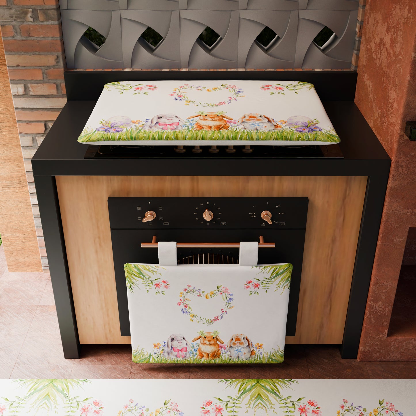 Copriforno Pasqua per Cucina in Stampa Digitale Rabbit
