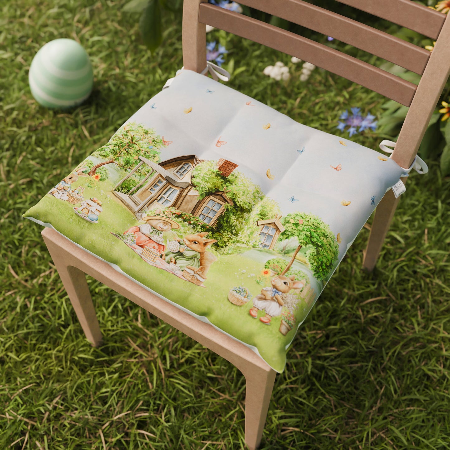 Coussins de Pâques pour chaises, housses de chaise Pâques 6 pièces Pic Nic