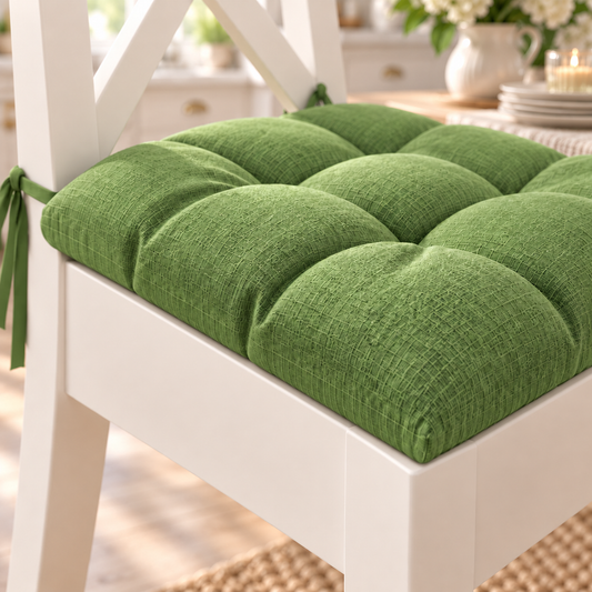 Coussins pour Chaises Housse de Chaise Shabby Chic Uni Vert