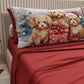 Draps de Noël en coton, parure de lit avec taies d'oreiller en impression numérique Chien