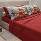 Draps de Noël en coton, parure de lit avec taies d'oreiller en impression numérique Chien