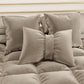 Coussin décoratif nœud en velours 40x50 cm, coussin de canapé boue