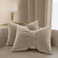 Coussin décoratif nœud en velours 40x50 cm, coussin de canapé boue