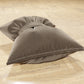 Coussin décoratif nœud en velours 40x50 cm, coussin de canapé boue