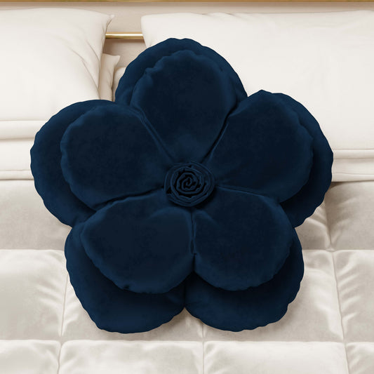 Cuscino Arredo Fiore Blu