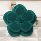 Coussin décoratif fleur bleu sarcelle