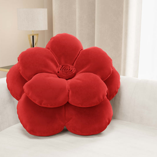 Cuscino Arredo Fiore Rosso