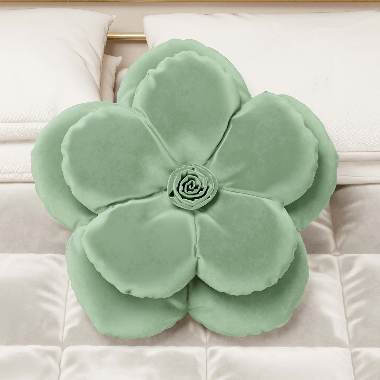 Coussin décoratif fleur sauge
