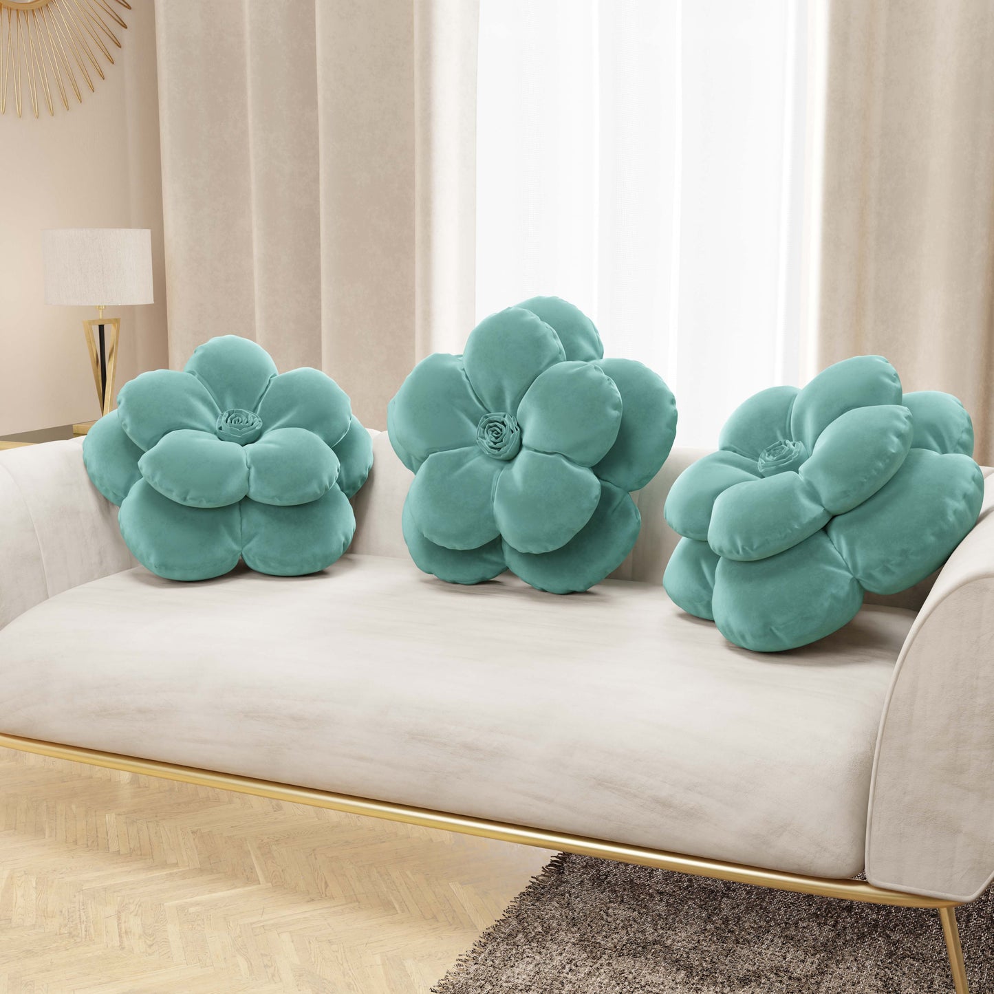 Coussin décoratif fleur Tiffany