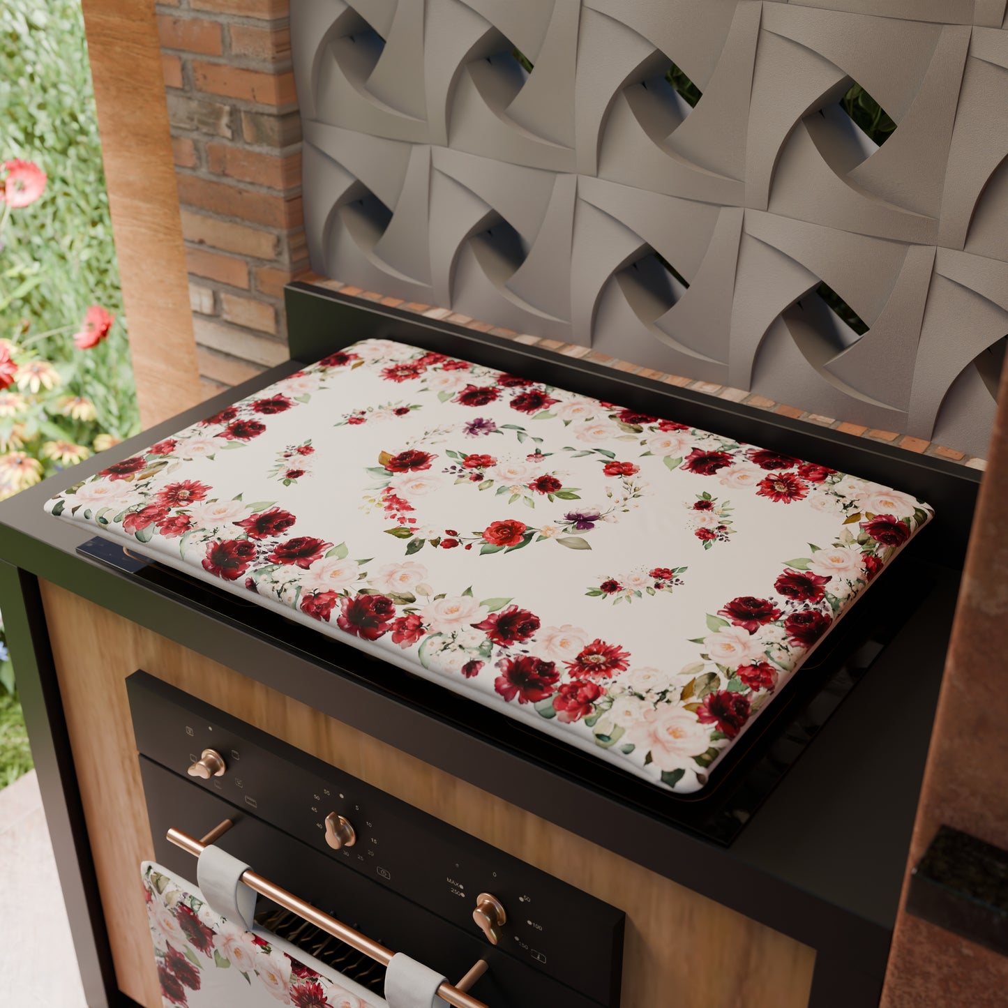 Housse de plaque de cuisson en impression numérique Floral-07 1pz 50x70cm
