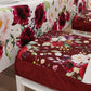 Coussins pour Chaises avec Élastique Housses de Chaise en Impression Digitale Florale-07 Bordeaux