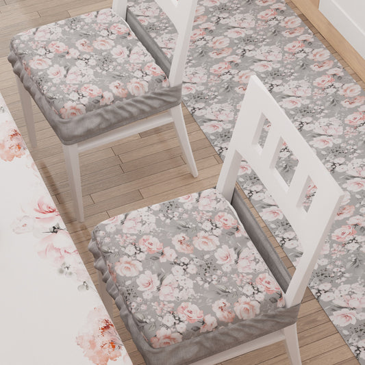 Coprisedia con Elastico Floreale-17 Grigio Scuro | Stampa 4K | 2 o 6 Pz