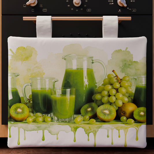 Copriforno per Cucina in Stampa Digitale Fruit - Kiwi e Uva