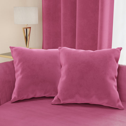 Cuscini Arredo in Velluto 2pz, Cuscini divano Fucsia