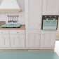 Copriforno Elegante Shabby Chic con Pizzo e Fiocchi Verde Acqua
