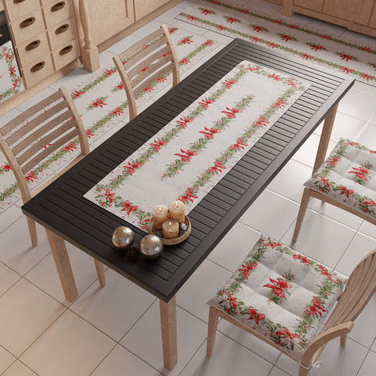 Chemin de table de Noël, Chemin de table de Noël, Nappe chemin de table de Noël, Chemin de table de cuisine Guirlande de Noël